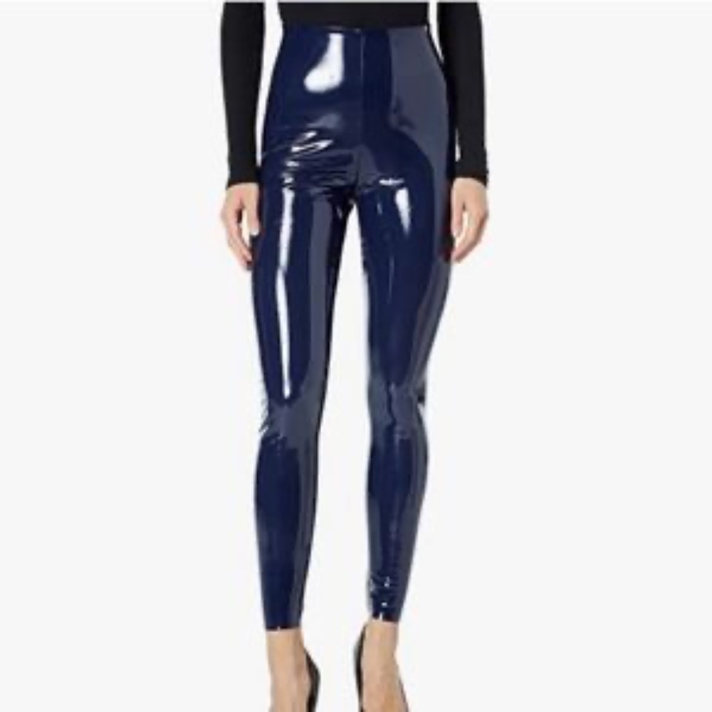 Commando Patent Leather Leggings in Navy Blue XS